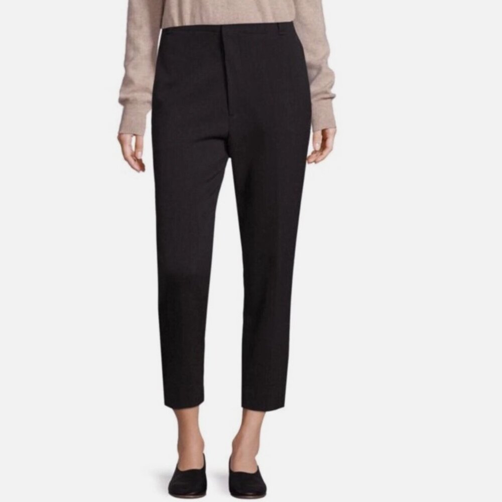 NWT Vince Carrot-Fit Cropped Pants – Heather Charcoal Gray